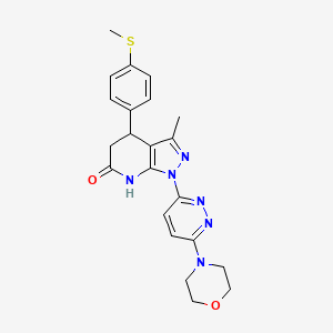 3-methyl-4-[4-(methylthio)phenyl]-1-[6-(4-morpholinyl)-3-pyridazinyl]-1,4,5,7-tetrahydro-6H-pyrazolo[3,4-b]pyridin-6-one