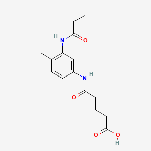 5-{[4-methyl-3-(propionylamino)phenyl]amino}-5-oxopentanoic acid