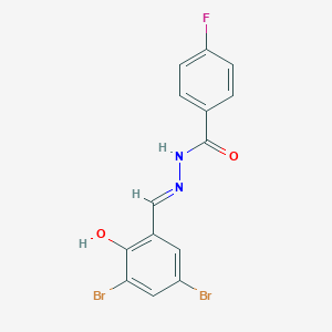 molecular formula C14H9Br2FN2O2 B6070584 N'-(3,5-dibromo-2-hydroxybenzylidene)-4-fluorobenzohydrazide 
