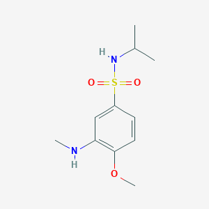 molecular formula C11H18N2O3S B6070595 N-isopropyl-4-methoxy-3-(methylamino)benzenesulfonamide 