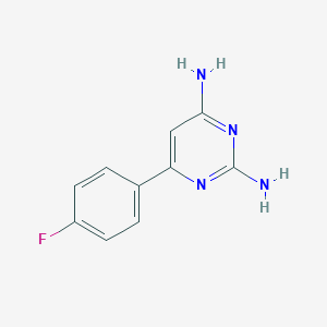 molecular formula C10H9FN4 B060706 6-(4-Fluorophenyl)pyrimidine-2,4-diamine CAS No. 175137-25-4