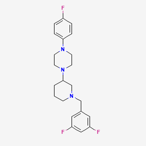 molecular formula C22H26F3N3 B6070607 1-[1-(3,5-difluorobenzyl)-3-piperidinyl]-4-(4-fluorophenyl)piperazine 