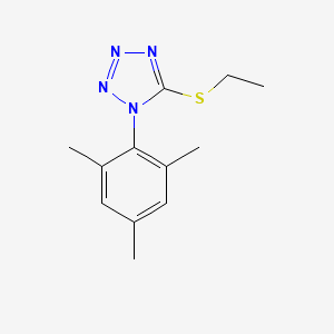 molecular formula C12H16N4S B6070620 5-(ethylthio)-1-mesityl-1H-tetrazole 