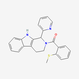 molecular formula C24H21N3OS B6070621 2-[2-(methylthio)benzoyl]-1-(2-pyridinyl)-2,3,4,9-tetrahydro-1H-beta-carboline 