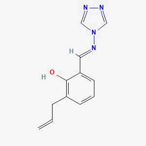molecular formula C12H12N4O B6070629 2-allyl-6-[(4H-1,2,4-triazol-4-ylimino)methyl]phenol 