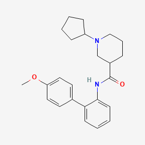 molecular formula C24H30N2O2 B6070639 1-cyclopentyl-N-(4'-methoxy-2-biphenylyl)-3-piperidinecarboxamide 