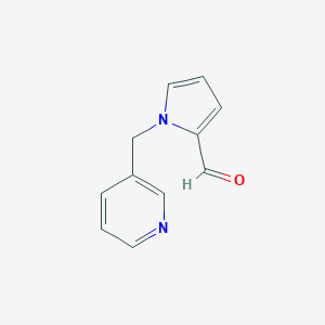 molecular formula C11H10N2O B060707 1-(pyridin-3-ylmethyl)-1H-pyrrole-2-carbaldehyde CAS No. 186801-36-5