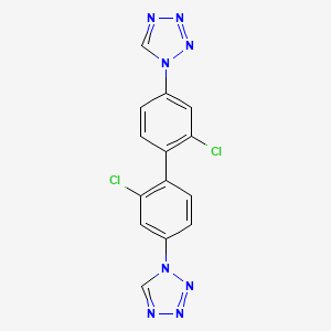 molecular formula C14H8Cl2N8 B6070718 1,1'-(2,2'-dichloro-4,4'-biphenyldiyl)bis-1H-tetrazole 