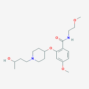 2-{[1-(3-hydroxybutyl)-4-piperidinyl]oxy}-4-methoxy-N-(2-methoxyethyl)benzamide