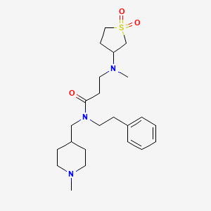 N~3~-(1,1-dioxidotetrahydro-3-thienyl)-N~3~-methyl-N~1~-[(1-methyl-4-piperidinyl)methyl]-N~1~-(2-phenylethyl)-beta-alaninamide