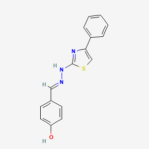 molecular formula C16H13N3OS B6070745 4-hydroxybenzaldehyde (4-phenyl-1,3-thiazol-2-yl)hydrazone 