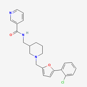 N-[(1-{[5-(2-chlorophenyl)-2-furyl]methyl}-3-piperidinyl)methyl]nicotinamide