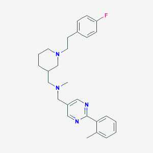 molecular formula C27H33FN4 B6070762 ({1-[2-(4-fluorophenyl)ethyl]-3-piperidinyl}methyl)methyl{[2-(2-methylphenyl)-5-pyrimidinyl]methyl}amine 