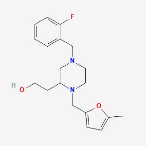 2-{4-(2-fluorobenzyl)-1-[(5-methyl-2-furyl)methyl]-2-piperazinyl}ethanol