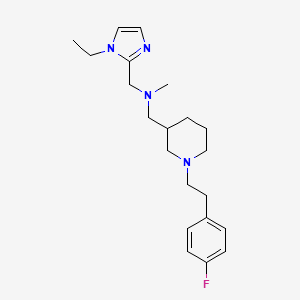 molecular formula C21H31FN4 B6070797 1-(1-ethyl-1H-imidazol-2-yl)-N-({1-[2-(4-fluorophenyl)ethyl]-3-piperidinyl}methyl)-N-methylmethanamine 