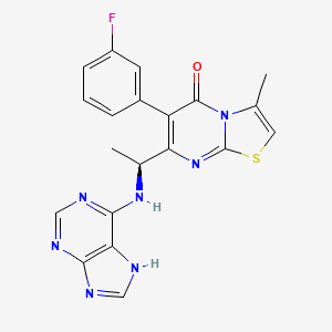 molecular formula C20H16FN7OS B607080 地西佩利司 CAS No. 1262440-25-4