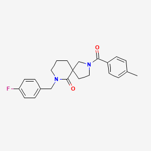 molecular formula C23H25FN2O2 B6070825 7-(4-fluorobenzyl)-2-(4-methylbenzoyl)-2,7-diazaspiro[4.5]decan-6-one 