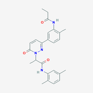 N-(2,5-dimethylphenyl)-2-[3-[4-methyl-3-(propionylamino)phenyl]-6-oxo-1(6H)-pyridazinyl]propanamide