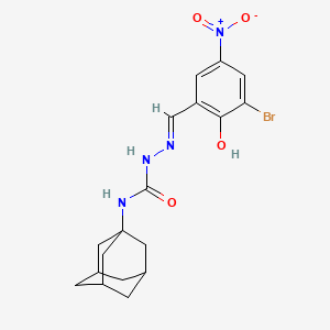 molecular formula C18H21BrN4O4 B6070866 3-bromo-2-hydroxy-5-nitrobenzaldehyde N-1-adamantylsemicarbazone 