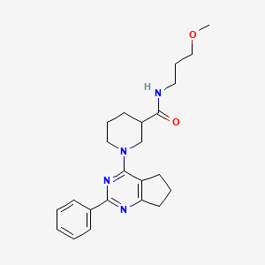 N-(3-methoxypropyl)-1-(2-phenyl-6,7-dihydro-5H-cyclopenta[d]pyrimidin-4-yl)-3-piperidinecarboxamide