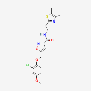 5-[(2-chloro-4-methoxyphenoxy)methyl]-N-[2-(4,5-dimethyl-1,3-thiazol-2-yl)ethyl]-3-isoxazolecarboxamide