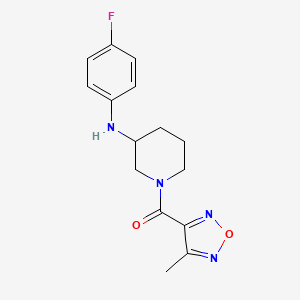 molecular formula C15H17FN4O2 B6070920 N-(4-fluorophenyl)-1-[(4-methyl-1,2,5-oxadiazol-3-yl)carbonyl]-3-piperidinamine 