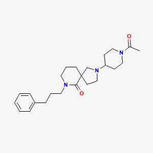 2-(1-acetyl-4-piperidinyl)-7-(3-phenylpropyl)-2,7-diazaspiro[4.5]decan-6-one