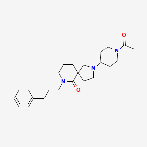 molecular formula C24H35N3O2 B6070930 2-(1-acetyl-4-piperidinyl)-7-(3-phenylpropyl)-2,7-diazaspiro[4.5]decan-6-one 