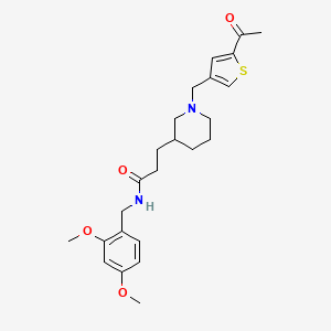 3-{1-[(5-acetyl-3-thienyl)methyl]-3-piperidinyl}-N-(2,4-dimethoxybenzyl)propanamide