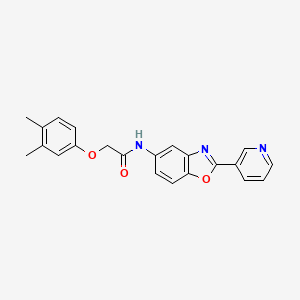 2-(3,4-dimethylphenoxy)-N-[2-(3-pyridinyl)-1,3-benzoxazol-5-yl]acetamide