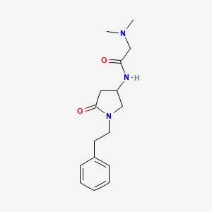 molecular formula C16H23N3O2 B6070944 N~2~,N~2~-dimethyl-N~1~-[5-oxo-1-(2-phenylethyl)-3-pyrrolidinyl]glycinamide 