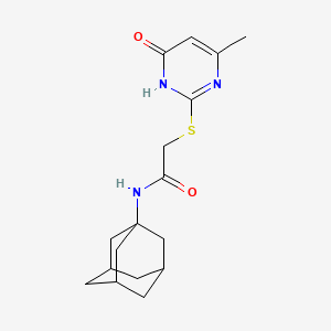 N-1-adamantyl-2-[(4-methyl-6-oxo-1,6-dihydro-2-pyrimidinyl)thio]acetamide