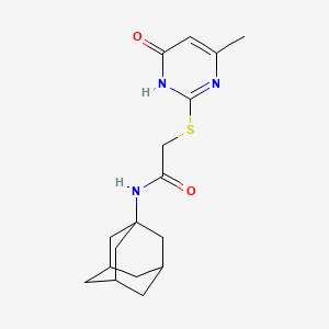 molecular formula C17H23N3O2S B6070947 N-1-adamantyl-2-[(4-methyl-6-oxo-1,6-dihydro-2-pyrimidinyl)thio]acetamide 