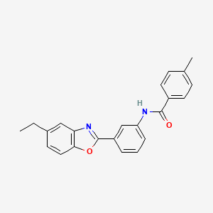 molecular formula C23H20N2O2 B6070962 N-[3-(5-ethyl-1,3-benzoxazol-2-yl)phenyl]-4-methylbenzamide 