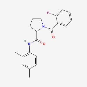 molecular formula C20H21FN2O2 B6070996 N-(2,4-dimethylphenyl)-1-(2-fluorobenzoyl)prolinamide 