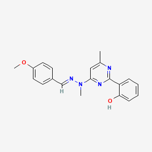 4-methoxybenzaldehyde [2-(2-hydroxyphenyl)-6-methyl-4-pyrimidinyl](methyl)hydrazone