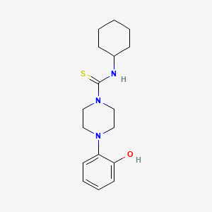 molecular formula C17H25N3OS B6071006 N-cyclohexyl-4-(2-hydroxyphenyl)-1-piperazinecarbothioamide 