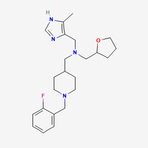 1-[1-(2-fluorobenzyl)-4-piperidinyl]-N-[(4-methyl-1H-imidazol-5-yl)methyl]-N-(tetrahydro-2-furanylmethyl)methanamine