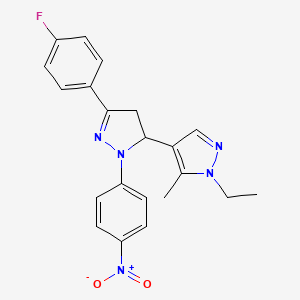 1'-ethyl-5-(4-fluorophenyl)-5'-methyl-2-(4-nitrophenyl)-3,4-dihydro-1'H,2H-3,4'-bipyrazole