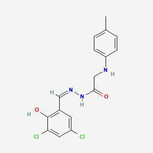 molecular formula C16H15Cl2N3O2 B6071050 N'-(3,5-dichloro-2-hydroxybenzylidene)-2-[(4-methylphenyl)amino]acetohydrazide 