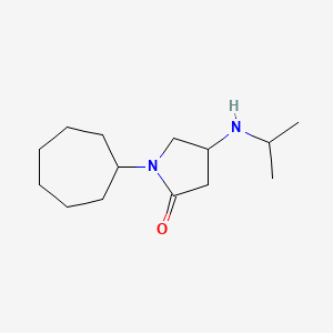 molecular formula C14H26N2O B6071063 1-cycloheptyl-4-(isopropylamino)-2-pyrrolidinone 