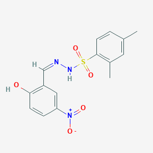 molecular formula C15H15N3O5S B6071077 N'-(2-hydroxy-5-nitrobenzylidene)-2,4-dimethylbenzenesulfonohydrazide 