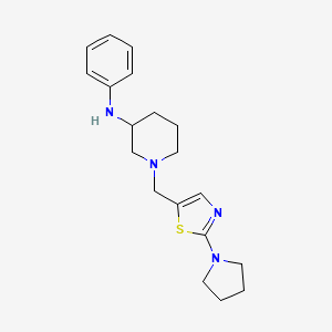 molecular formula C19H26N4S B6071093 N-phenyl-1-{[2-(1-pyrrolidinyl)-1,3-thiazol-5-yl]methyl}-3-piperidinamine 