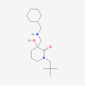 molecular formula C18H34N2O2 B6071118 3-{[(cyclohexylmethyl)amino]methyl}-1-(2,2-dimethylpropyl)-3-hydroxy-2-piperidinone 