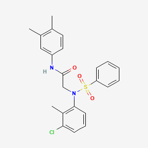 N~2~-(3-chloro-2-methylphenyl)-N~1~-(3,4-dimethylphenyl)-N~2~-(phenylsulfonyl)glycinamide