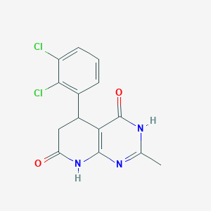 molecular formula C14H11Cl2N3O2 B6071130 5-(2,3-dichlorophenyl)-2-methyl-5,8-dihydropyrido[2,3-d]pyrimidine-4,7(3H,6H)-dione 