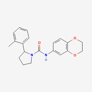 N-(2,3-dihydro-1,4-benzodioxin-6-yl)-2-(2-methylphenyl)-1-pyrrolidinecarboxamide