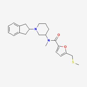 molecular formula C22H28N2O2S B6071146 N-[1-(2,3-dihydro-1H-inden-2-yl)-3-piperidinyl]-N-methyl-5-[(methylthio)methyl]-2-furamide 