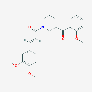 {1-[(2E)-3-(3,4-dimethoxyphenyl)-2-propenoyl]-3-piperidinyl}(2-methoxyphenyl)methanone