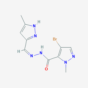 4-bromo-1-methyl-N'-[(3-methyl-1H-pyrazol-5-yl)methylene]-1H-pyrazole-5-carbohydrazide